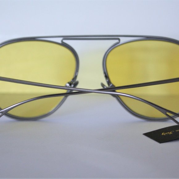 Rag and Bone Titanium Frame 55mm Yellow Lens Sunglasses RNB9003/S NEW main image 11